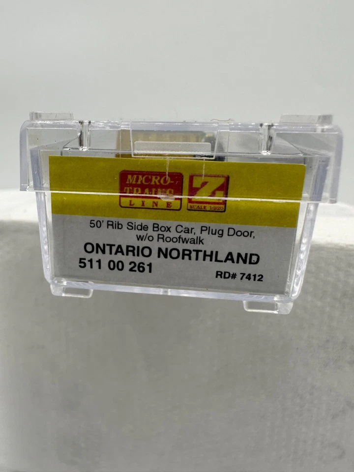 Ontario Northland, 50' Rib Side Box Car, Plug Door w/o Roofwalk, RD# 7412 - Image 2 of 2