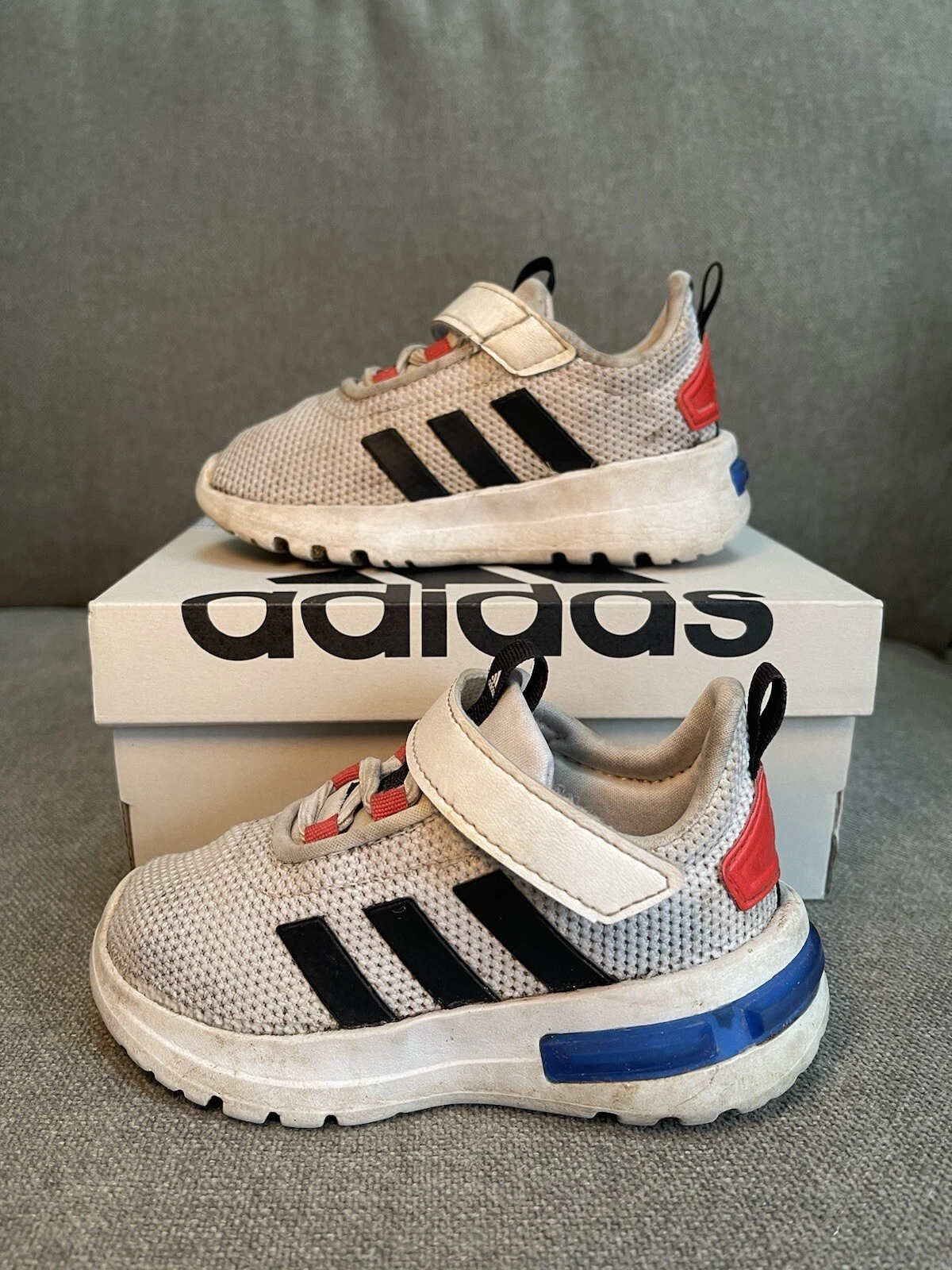 Scarpe da corsa unisex bambino UK 5 Adidas Essential Racer TR23 sneakers Cloudfoam