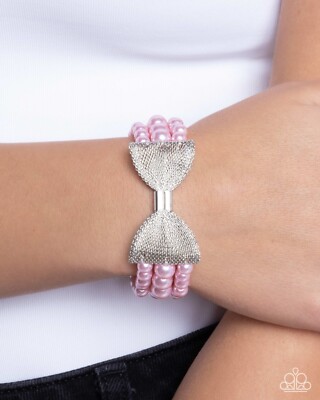 Paparazzi Jewelry Accessories - Dapper Dialogue - Pink Bracelet - NEW!!