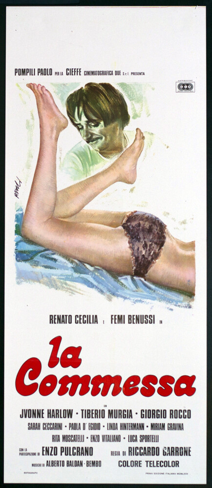 Locandina originale film La commessa (1975) - Regia di Riccardo Garrone