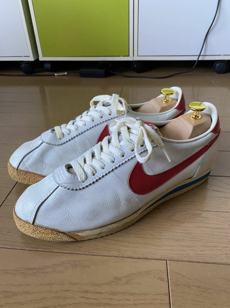 El camarero propiedad hecho NIKE Leather Cortez White x Red Made in Korea Men&#039;s size 10 Half 80s  Vintage | eBay