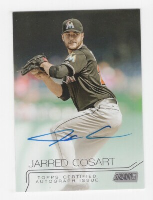 2015 TOPPS STADIUM CLUB BASEBALL AUTOGRAPH JARRED COSART MIAMI MARLINS