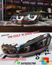 ????SCHEINWERFER-KIT GEEIGNET F&Uuml;R VW GOLF VI 2008-2012 TRANSPARENT SCHWARZ????