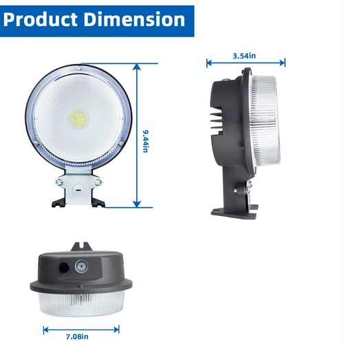 LED Barn Light 75W,8400LM Dusk to Dawn Security Area Lighting Yard Lighting IP65 - Picture 5 of 12