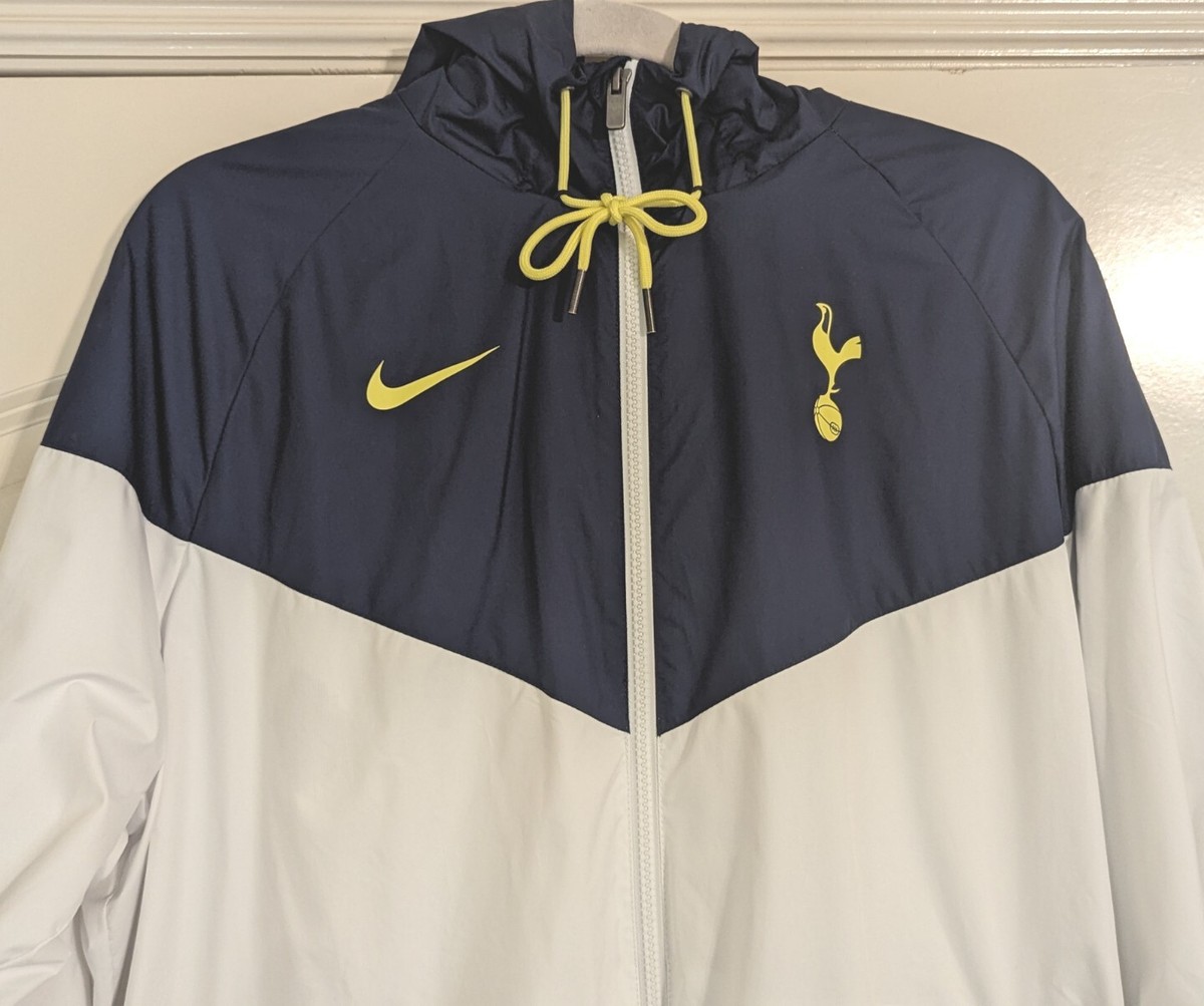 Nike Tottenham Hotspur Men's Windrunner Jacket White/Navy Yellow Size XL