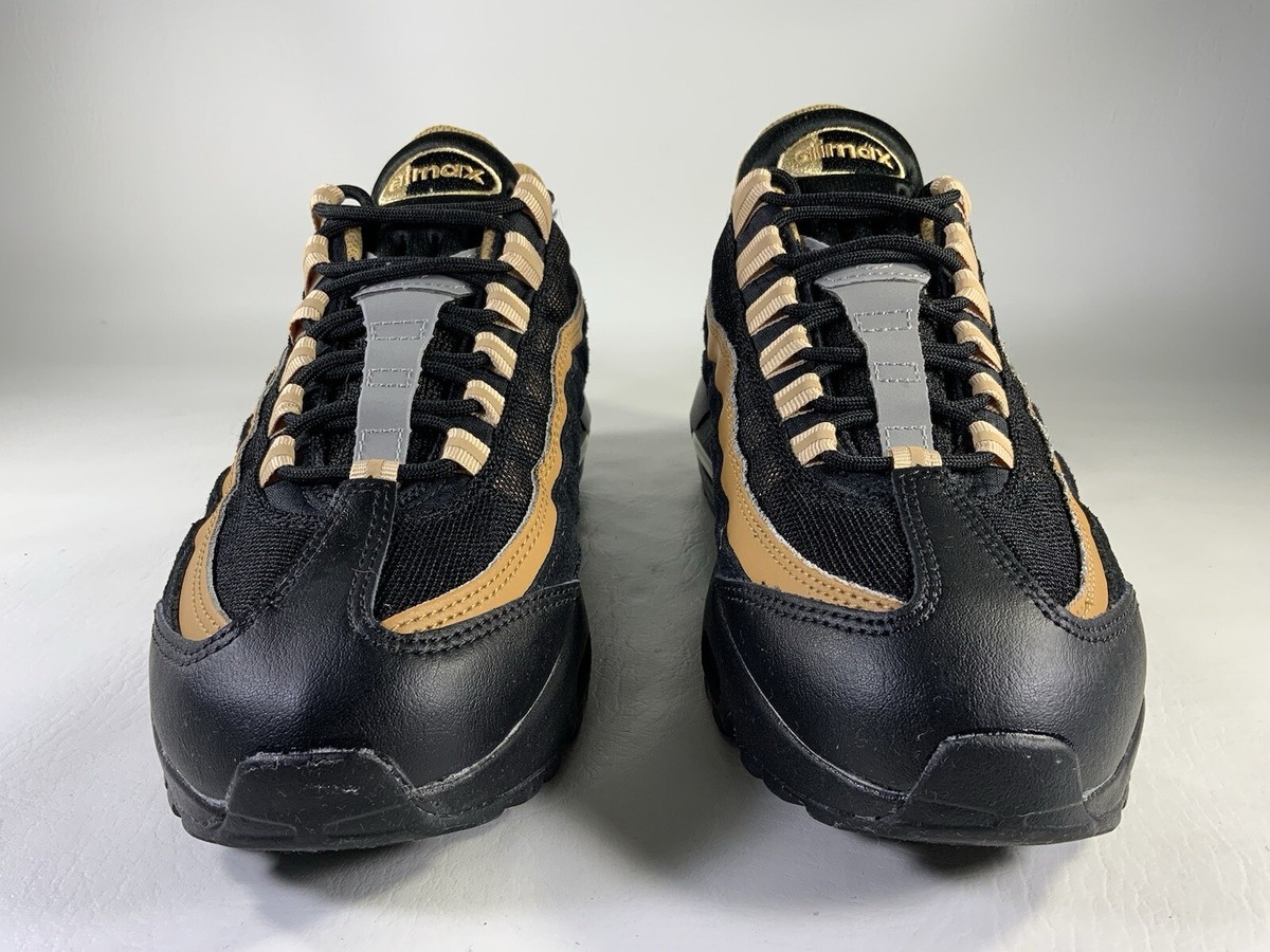 Nike Air Max 95 Black Elemental Gold White Grey Mens Size 8