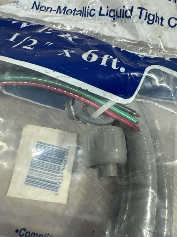 Novo AFC 8015 1/2" x 6 pés #10 líquido não metálico apertado conduíte chicote elétrico selado - Imagem 3 de 3