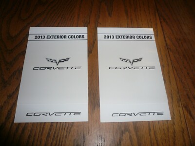 2013 Corvette Factory Exterior Color Chip Paint Samples - Two for One Price