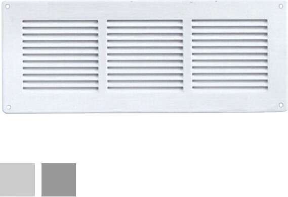 Griglia Ventilazione 340x140 Lamiera Grigio con Rete GL30RG-Y