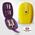 777 THREE SEVEN Nail Clipper Travel Manicure Kit MADE IN KOREA [One Yellow Case]