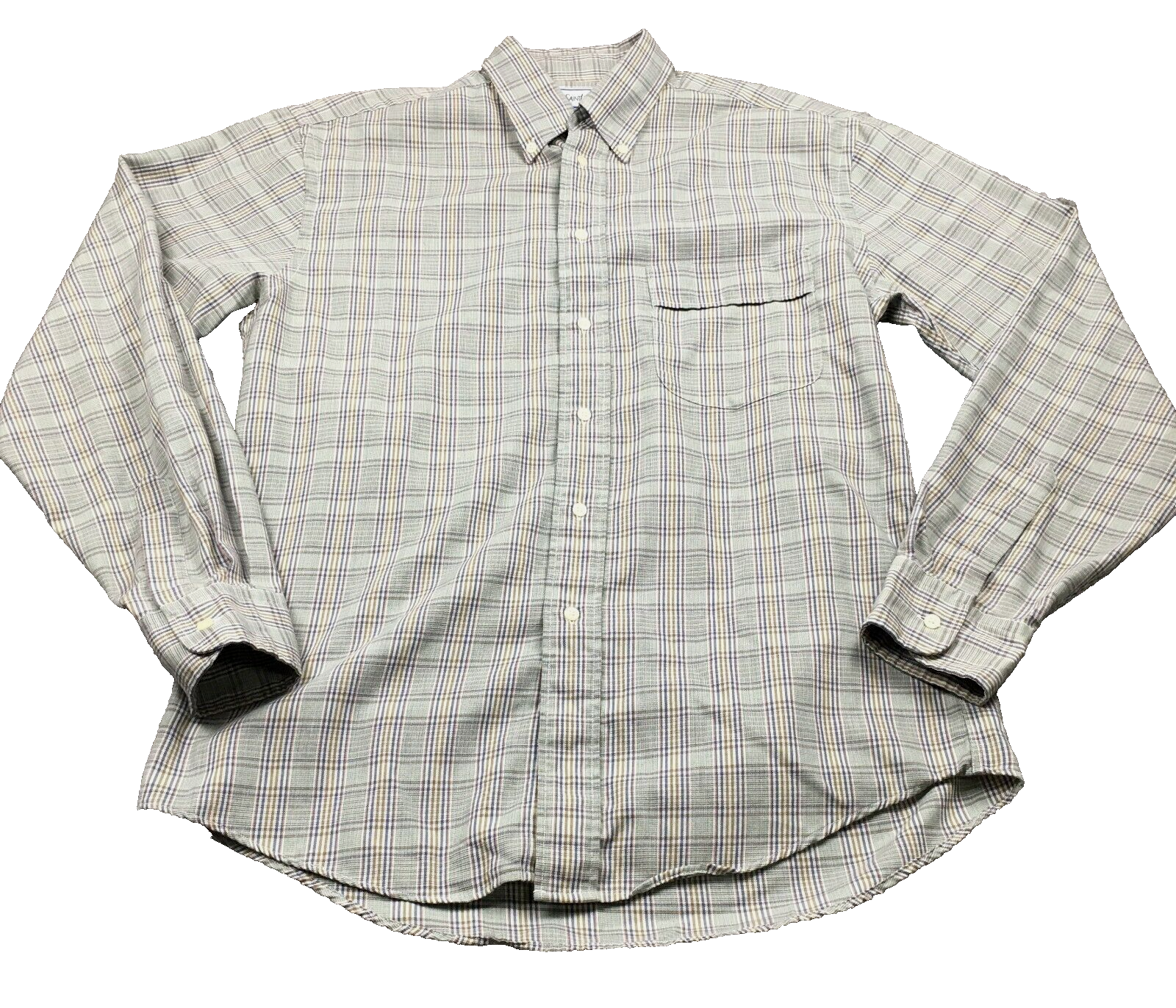 Camicia uomo Yves Saint Laurent taglia 15 34 35 blaid patta tasca bottoni manica lunga