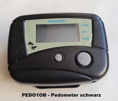 Pedometer Schrittzähler schwarz Schritte Sonderposten - ohne Batterie !! SOPO