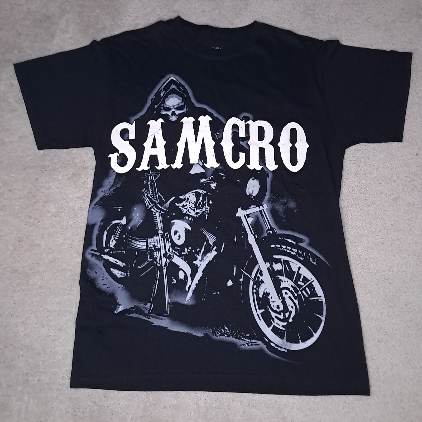 Sons Of Anarchy SOA Футболка мужская средне-черная Big Reaper Samcro Motorcycle