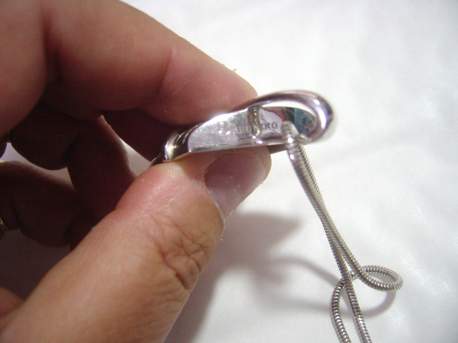 RARE-"BREUNING" Solid Silver Large Designer Penda… - image 2