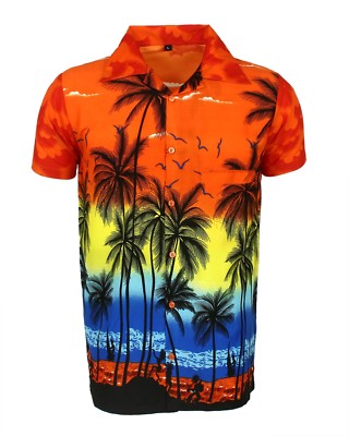 HERREN HAWAIIIANISCHES SHIRT STAG BEACH HAWAII ALOHA PARTY SOMMERURLAUB FANCY S -XXL D1