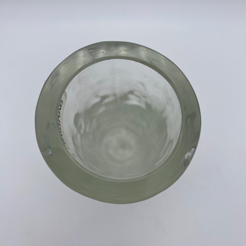 Alfredo Barbini Murano Glass Vase Signed Mid Century 60s Clear Minimalist Modern - Picture 8 of 9