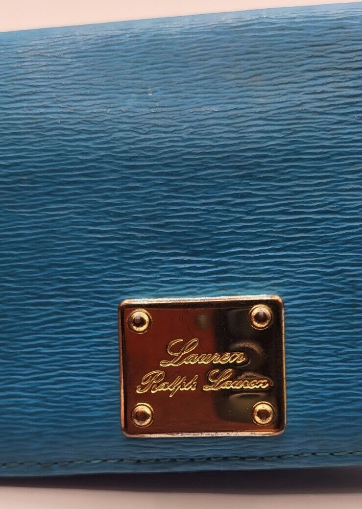 Ralph Lauren Wallet Sloan Street Slim Teal Blue O… - image 2