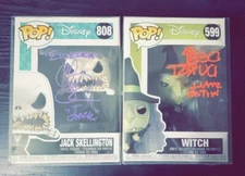 Chris Sarandon/Debi Durst Signed NBC Jack Skellington and Witch Funko Pop Set OC