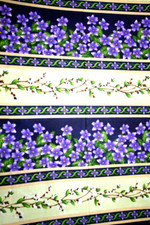 NATURES AFFAIR-PURPLE FLORAL STRIPE FROM HENRY GLASS - 100 COTTON FABRIC