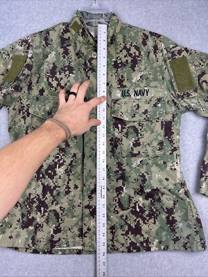 U.S. Navy Blouse Mens 35 Short Working Uniform Type III NWU Seals