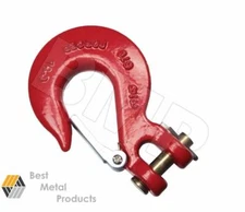 (8)3/8" Slip Hook Safety Latch Clevis Rigging Tow Winch Trailer Crain 0900120