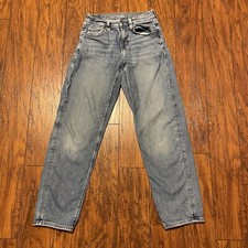 American Eagle Womens Jeans Size 00 Blue Stretch Mom Straight Leg Medium Wash