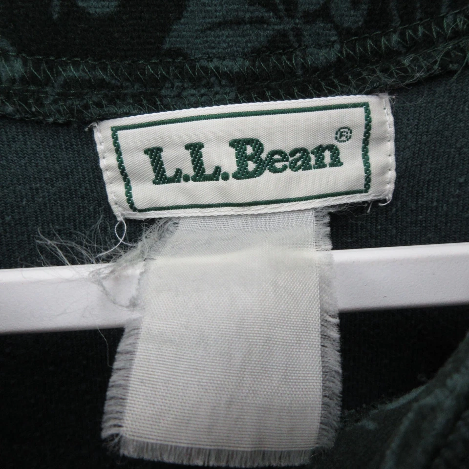 Vestido LL Bean Vintage Terciopelo Manga Larga Mujer ESTIMADO M Verde Vacaciones Acebo Foto 2 de 4