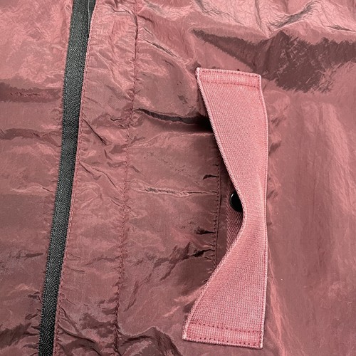 Stone Island Nylon Metal Overshirt Jacket Lined Shimmer Burgundy Red Large L - Picture 4 of 7