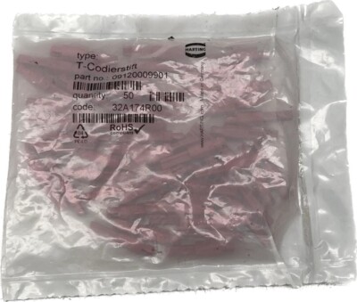 50x Harting T-Codierstift für Han Q7/0 Einsatz 09120009901