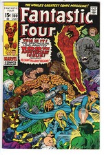 FANTASTIC FOUR #100 (1970) - GRADE 8.0 - BATTLE W/ MAD THINKER & PUPPET MASTER!