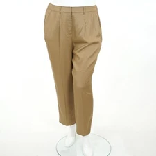CROFT & BARROW Women's SIZE 18 Pleat Front TAN Tapered Leg PANTS Comfort Waist