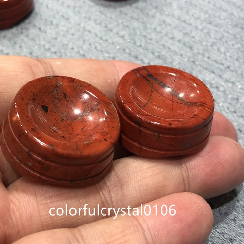 1 pieza Cristal Jaspe Rojo Natural Tallado Pequeña Bola Base De Pie Reiki Regalo. - Imagen 2 de 8