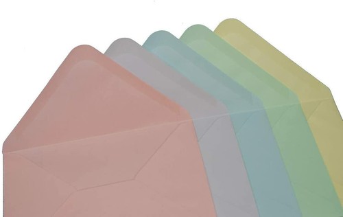 40 tarjetas y sobres en blanco surtidos de color pastel de 6 x 6" fabricación de tarjetas 2308 - Imagen 3 de 3