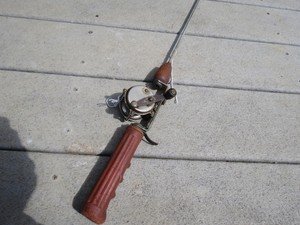 antique metal fishing rods