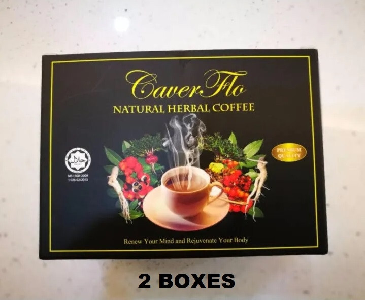 コーヒー Caver Flo Natural Herbal Coffee 25g 2 Boxes Organic Herbal Coffee 10 Sachets x 25g Natural Stamina