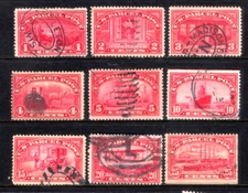 US STAMPS SCOTT #  Q1 - Q9  PARCEL POST 1913  USED  f-vf- cv$69.50   H1916