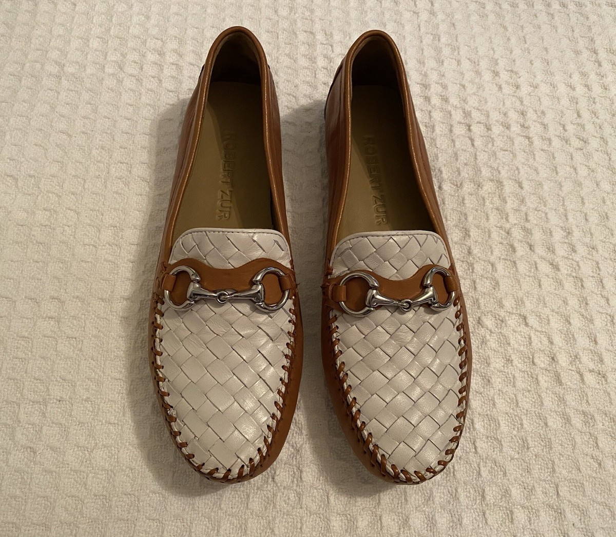 ROBERT ZUR 9.5 AA Narrow Perlata Woven Leather Horsebit  display picture 3