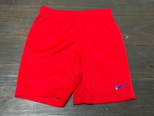 Nike Dri-Fit Boys Elastic Drawstring Athletic Red Mesh Shorts Size 6 Basketball