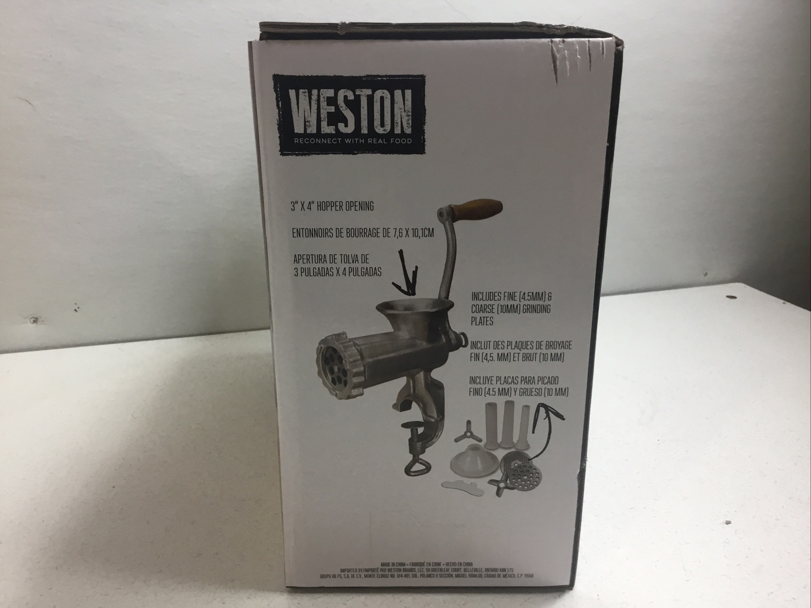 Weston 361001W 10 Manual Tinned Meat Grinder and Sausage Stuffer