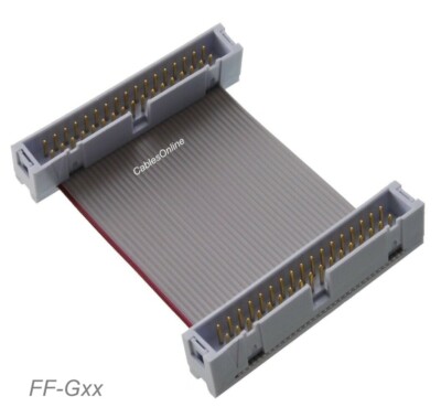 34-Pin (2x17) 2.54mm-Pitch Male to Male 34-wire IDC Flat Ribbon Cable