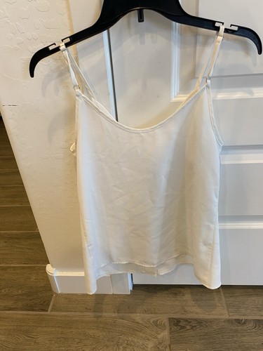 Unbranded White Womens Tank Top XS Buttons Dressy Loose Fit - Picture 2 of 3