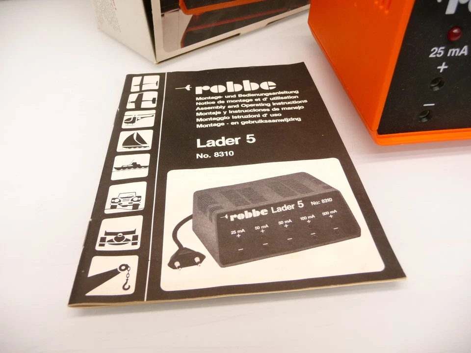 Robbe 8310 Lader 5 RC-Ladegerät 25/50/50/100/500 mA TOP in OVP - Bild 3 von 4