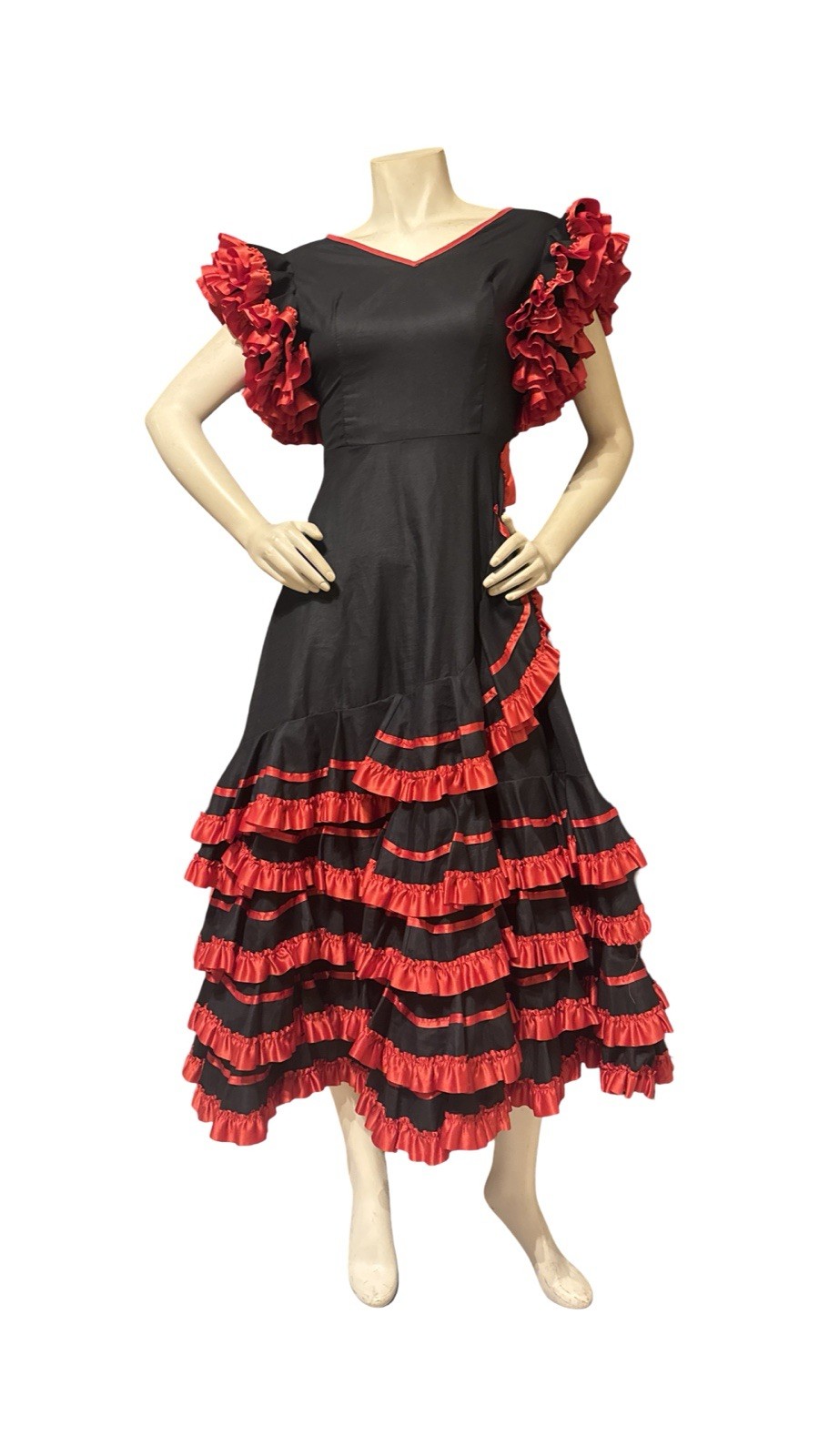 Auténtico Vestido Sevillano Flamenco Baile Español Feria Moda J. Pertiñez