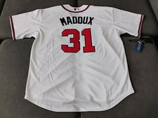 NWT Mens Greg Maddux Atlanta Braves White Baseball Jersey XXL 