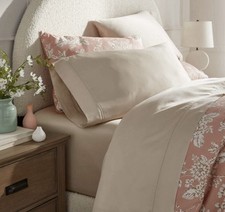 New Twin/Twin Extra Long 320 Thread Count Cool Tencel Lyocell Sheet Set- Khaki