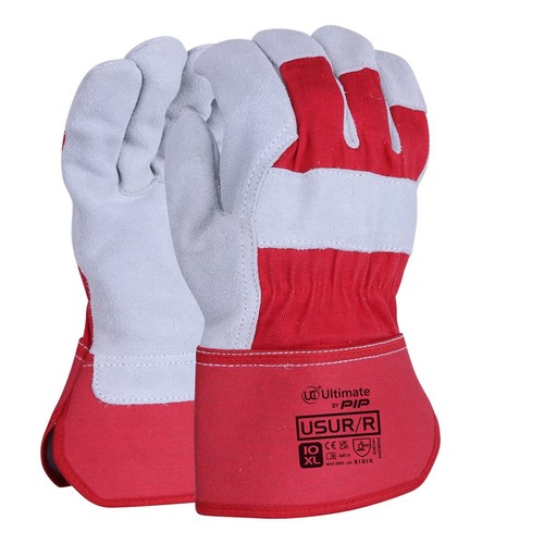 Lot De 24 Paires De Gants De Travail Coton/cuir - Renforcés, Taille Unique