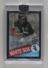 2020 Clearly Authentic 1985 Topps Baseball Black 36/75 Eloy Jimenez Auto 09an