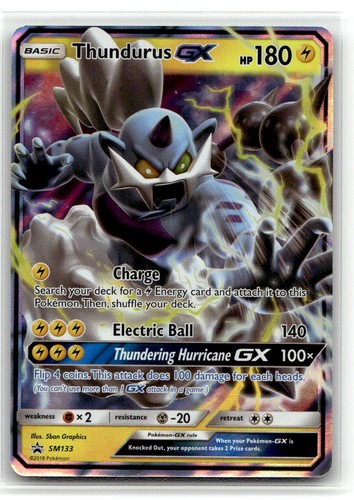 Thundurus GX - SM133 #SM133 (Holo) (NM) SM Promos SMP Pokemon
