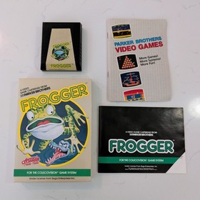 Frogger (Colecovision, 1983) Box, Manual, Catalog & Cartridge - Authentic Tested