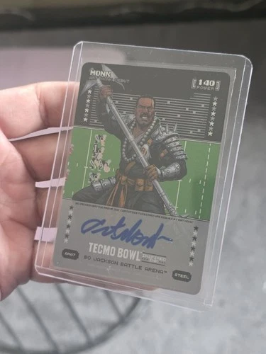 2026 Bo Jackson Battle Arena Tecmo Bowl Art Monk Debut Auto Steel 140 AMA7